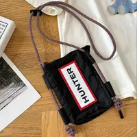 HUNETR Bolso cruzado para teléfono móvil de Color sólido, bolso de tela Simple para mujer, bolso de moda, monedero de hombro