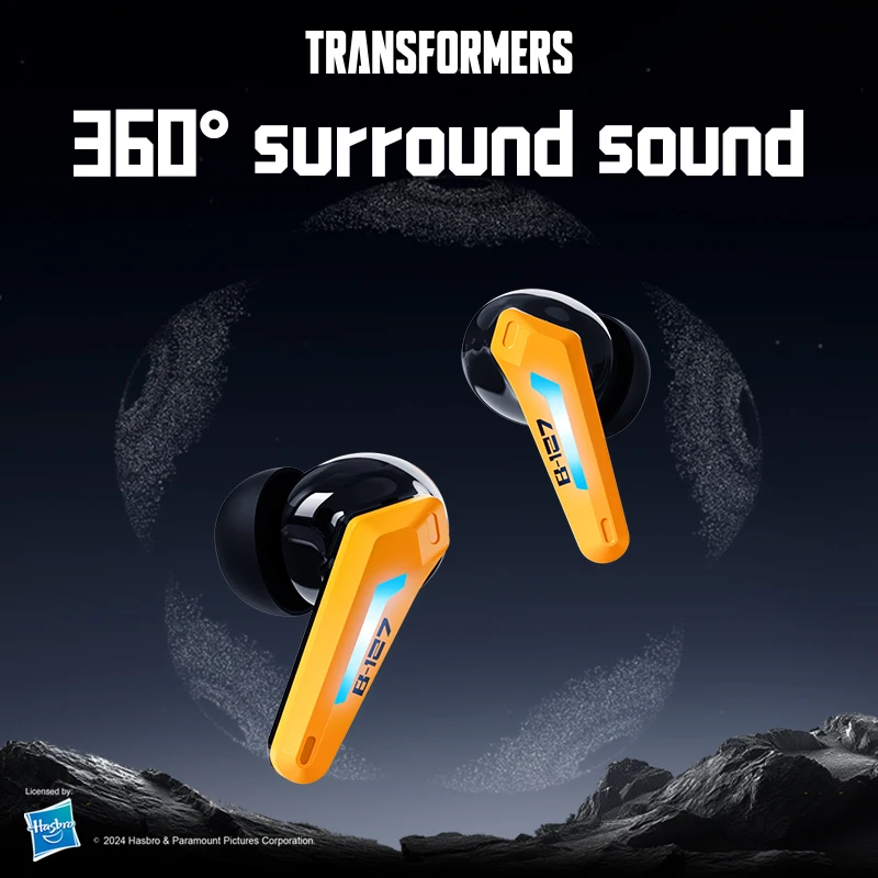 Transformers TF-T22 TWS Wireless Bluetooth5.4 Headset Long Endurance Low Latency Gaming Headphones HIFI stereo Music Earbuds