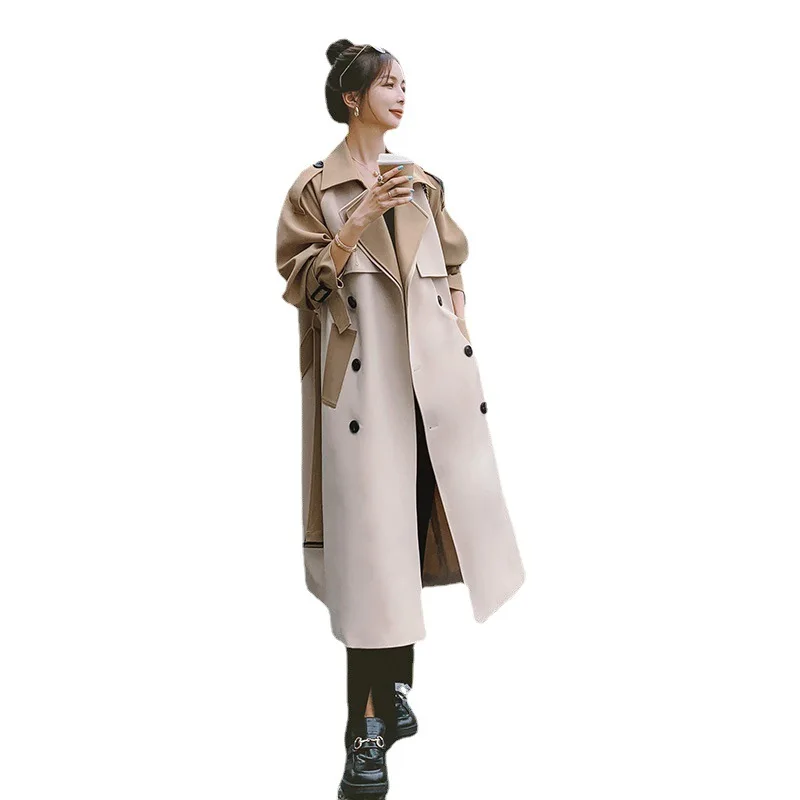 SuperAen Korean Style Popular Trench Coat 2024 Spring and Autumn Fashion Long Coat for Women