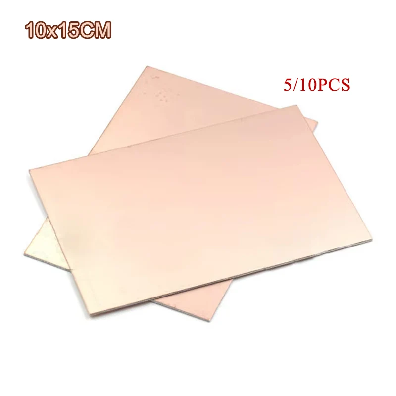 5/10PCS PCB 10x15CM Fiberglass FR-4 Single-Sided Copper Clad Plate DIY Electronic Kit Laminate Circuit Board For Arduino