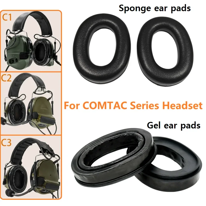 

Hearing Protection Tactical Headset Accessori Gel Ear Pads for Pelto COMTAC Shooting Headset Military Airsoft Hunting Headphones