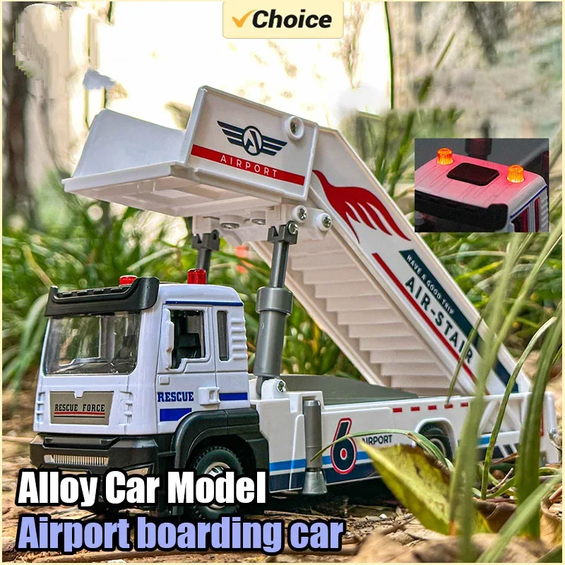 Alloy Car Model Engineering Airport Boarding Vehicle Simulation Truck Diecast Collections Decor Boy Toys for Children Kid Gifts