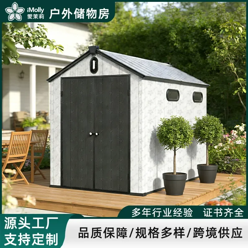 for Garden Storage Shed Outdoor Tool Room Portable Metal House Simple Assembly Backyard Utility Building for Home