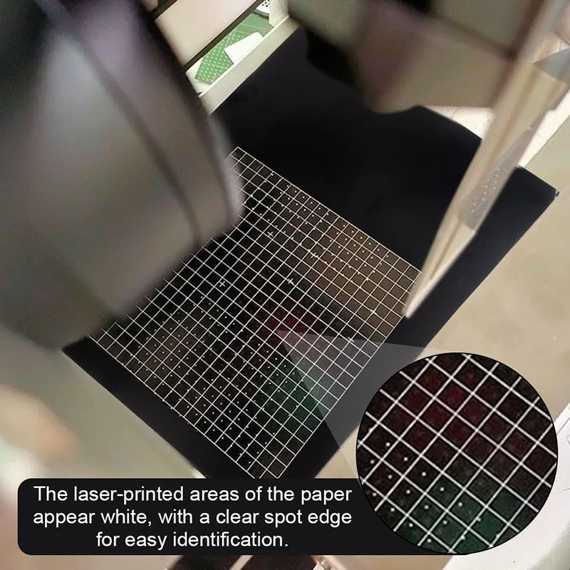 5/10 Sheets Laser Testing Paper 210x285mm Black Double Sided Laser Marking Engraving Machine Test Focus Paper