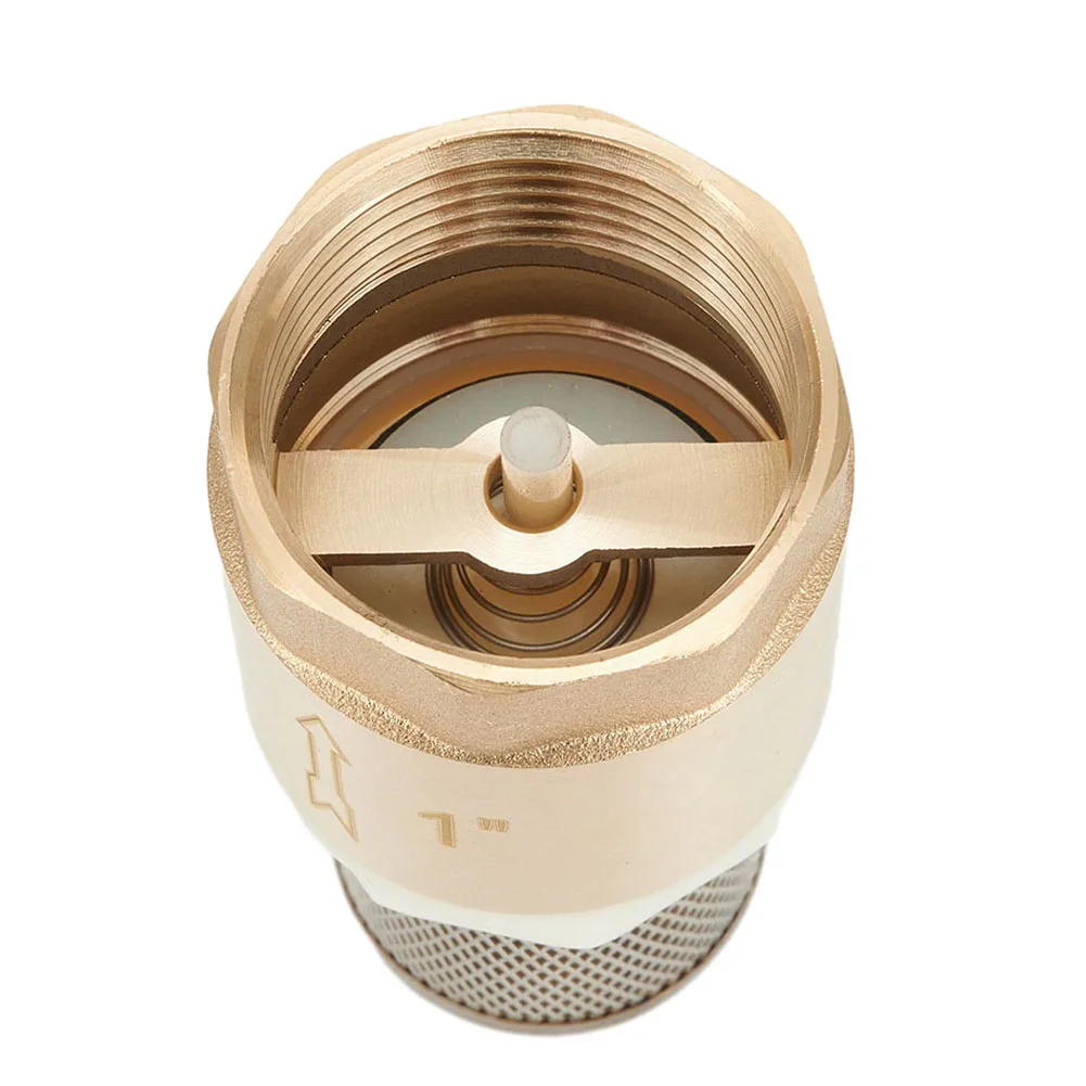 Brass Foot Valve DN25 With Check Valve Stainless Steel Basket Suction Basket Water Is Sucked Through The Foot Valve