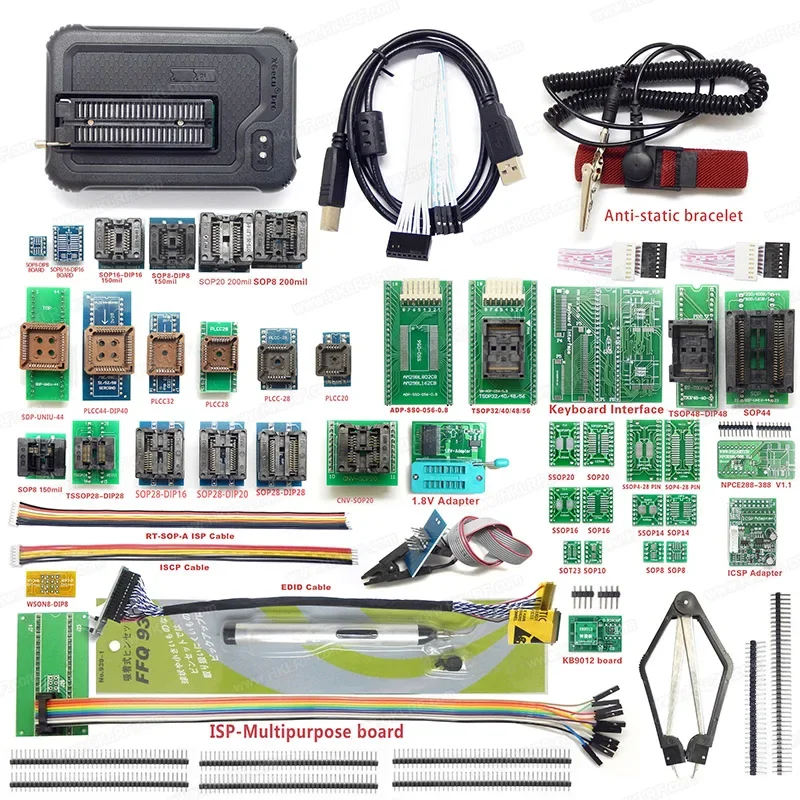 New XGecu T56 EMMC-NAND FLASH Universal  USB Programmer + 48 Adapters  Support NAND/EMMC/MCU/ISP IC Chips