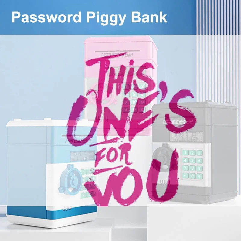 Electronic Piggy Bank Automatic Mini Safe Coins Cash Saving Money Box Password Counter Code Key Lock Coin Bank ATM Child Gift