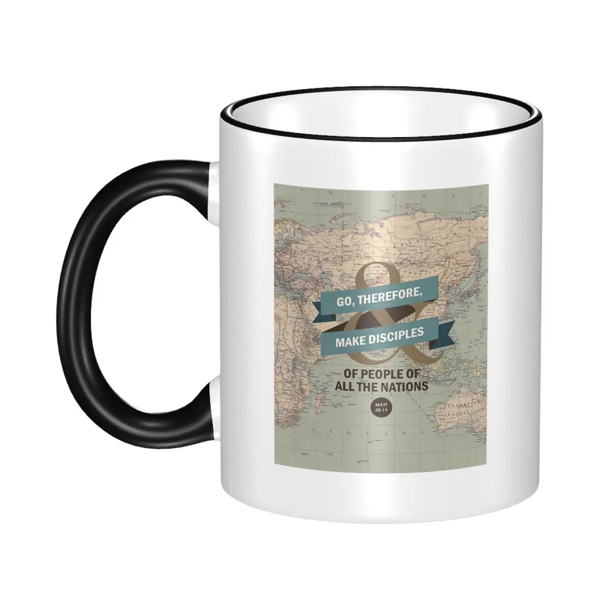 Matthew 2819 Mug Funny Ceramic Coffee Cups Tea Mugs Milk Cup Drinkware Gifts for Friends