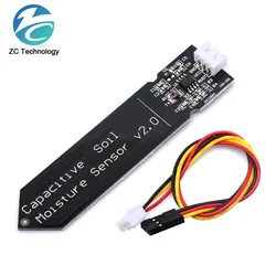 Capacitive Soil Moisture Sensor Module Not Easy to Corrode Wide Voltage Wire 3.3~5.5V Corrosion Resistant W/ Gravity for Arduino