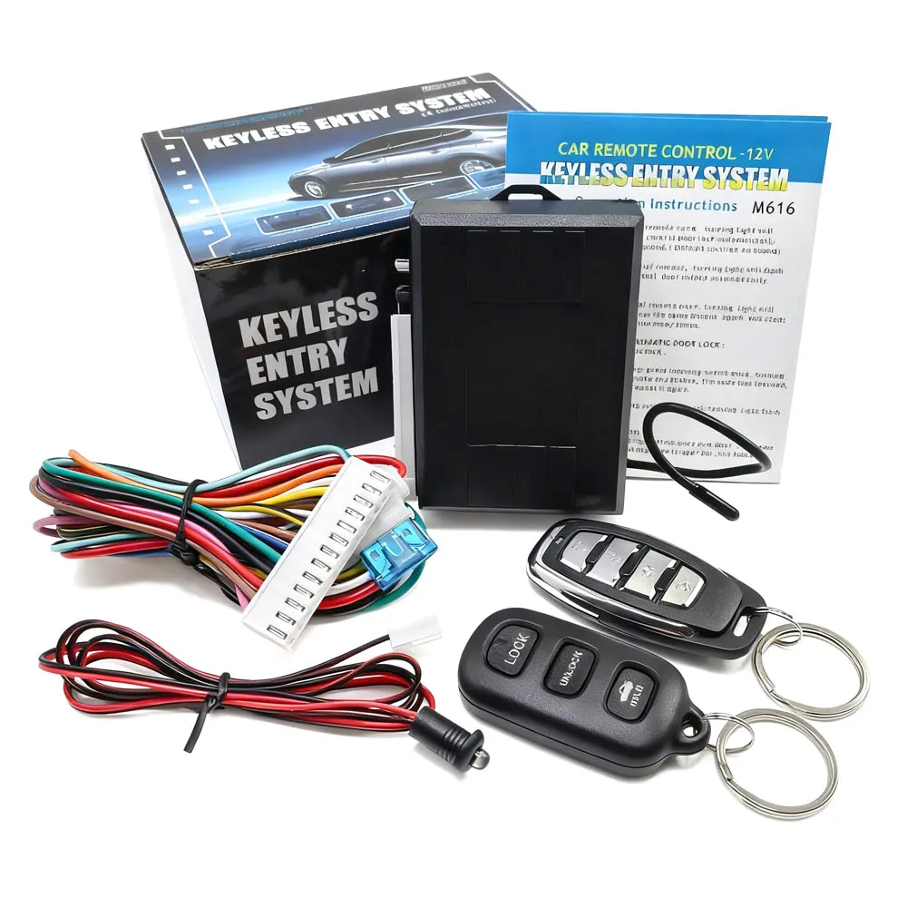 

Универсальная автомобильная система бесключевого доступа, автомобильная противоугонная система, комплект центрального замка автомобиля с двумя пультами дистанционного управления