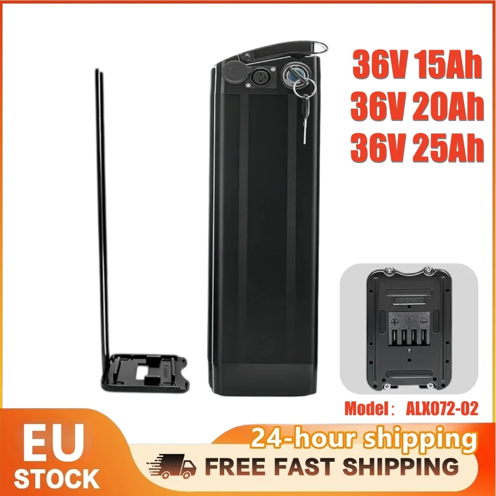 Image of Silver Fish E-Bike Ersatz-Lithium-Akku ALX072-02 36V 15Ah 20Ah 25Ah mit integriertem BMS und 42V 2A Ladegerät für 250W 350W 500W 36V Elektrofahrrad-Motor Hochwertiger E-Bike Ersatzakku