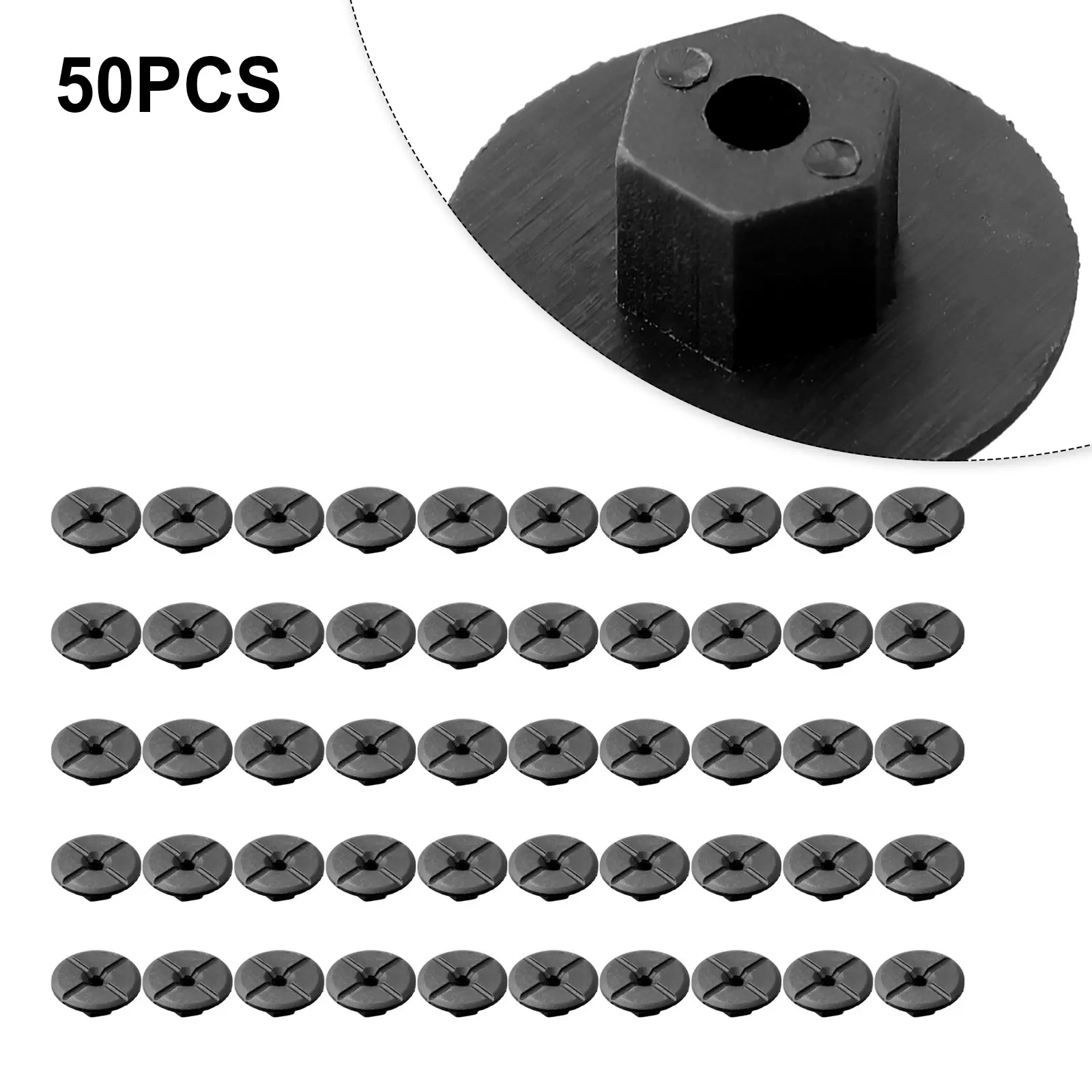 50pcs Unthreaded Plastic Nuts  Under Mudguards Pallets Panel Clip For Mercedes For BMW  W201 W124 190D 260E 3 Series E36 E46 E90