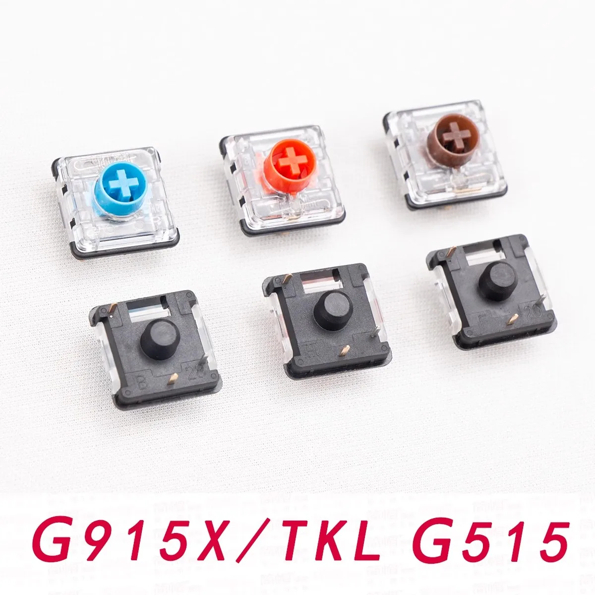 Interruptor cruzado de perfil bajo Kailh original para Logitech G915X / G915X TKL / G515, interruptores azules, rojos y marrones