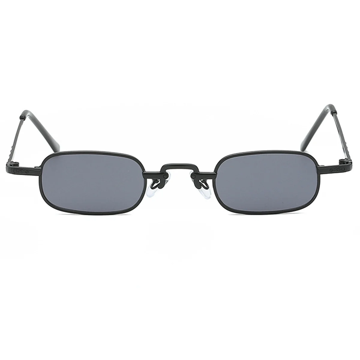 ABJZ 2 個レトロパンクメガネ透明スクエアサングラスレトロメタルフレーム