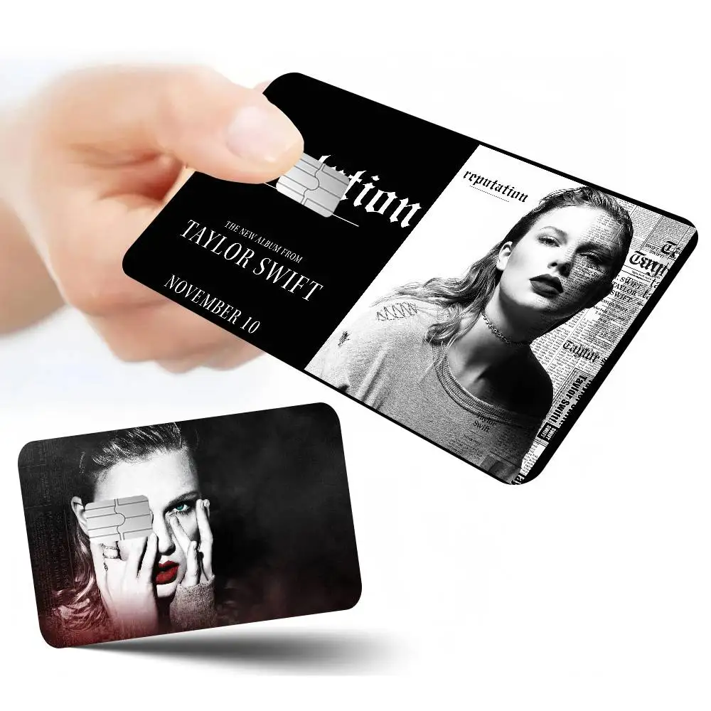Hot Singer T-Taylor S-Swift Anime Spend or Save Funny Shell On Off Ultra Thin No Fade Sticker Skin Cover Film for Debit Card view 3
