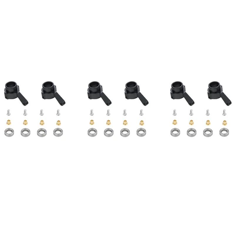 YSUN-3X Metal Steering Cup Turn Cup Kit For WPL C14 C24 C34 C44 B14 B1 B16 B24 B36 MN D90 D91 MN99S RC Car Parts,Black