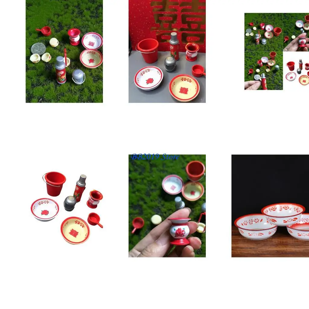 

Q0KB Classical Enamel Basin Model Toy Furniture for Miniature Doll House Decoration and Wedding Activities