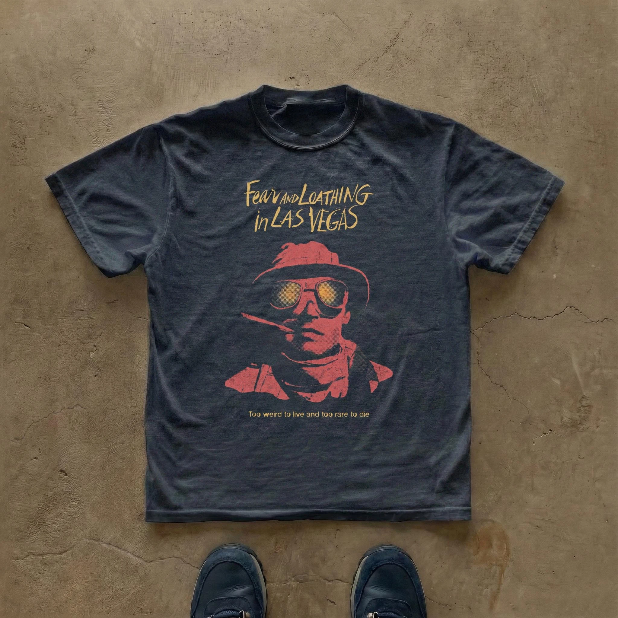 Fear and Loathing in Las Vegas T-Shirt Vintage Graphic Tee Graphic Short Sleeve Men's T-shirts for Summer Unisex All-Season