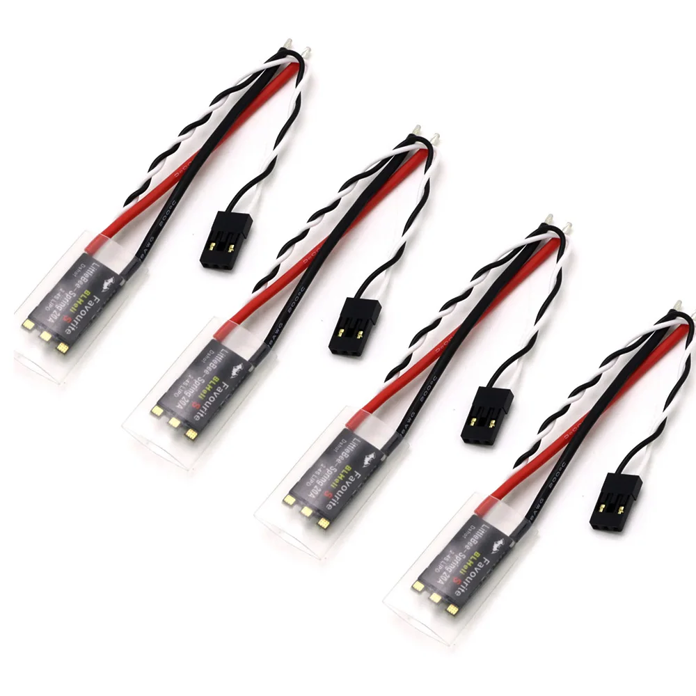 4x Favourite FVT LittleBee 20A-S 20A S ESC BLHeli_S BLHeli S OPTO 2-4S Support Mulitshot OneShot125 Oneshot42 Multicopter