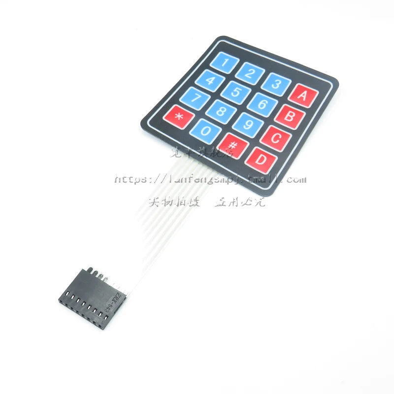 5PCS Extra large keys 4 * 4/1 * 4/3 * 4/4 * 5 matrix keyboard, microcontroller external expansion keyboard, thin film keyboard