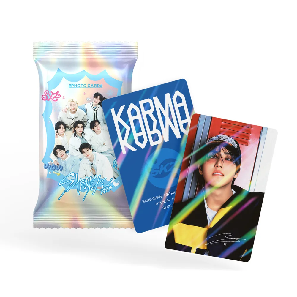 24er-Pack/Box Stray Kids Laser Collection Gedenkkarte Blind Box Blind Bag SKZOO Laser Plastiktüte Star Collection Card