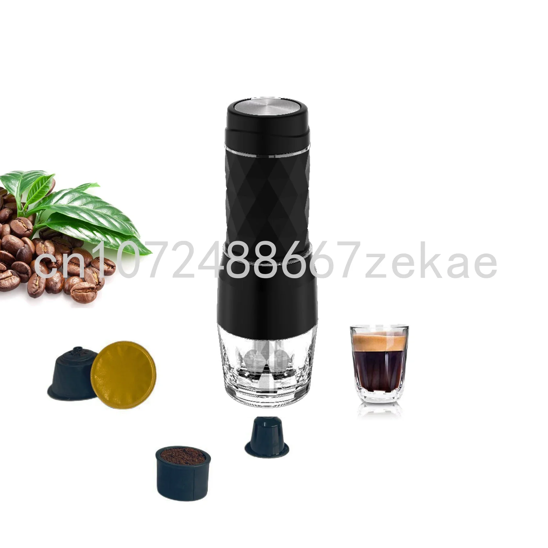 Hand Press Portable Espresso Maker compatible various coffee capsule and coffee powder