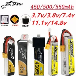 5 sztuk TATTU 450/500/550mAh 3.7/3.8/7.4/11.1/14.8V bateria Lipo 75/95C dla RC FPV samolot quadcopter helikopter części do dronów