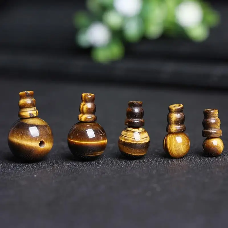 Yellow tiger eye stone tee Buddha head bead