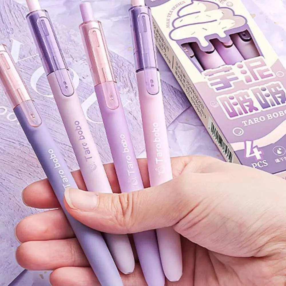 

4 шт./компл., гелевая ручка с черными чернилами 0,5 мм, наконечник CS, быстросохнущая шариковая ручка, пресс с использованием инструмента для письма, студентов