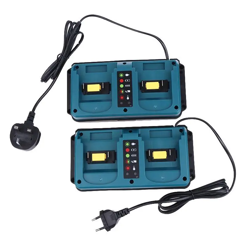 شاحن ثنائي المنفذ لبطاريات الليثيوم ماكيتا 18-20 فولت القابلة لإعادة الشحن، مثالي لـ BL1860B، BL1850B، BL1830، BL1860، L1854.