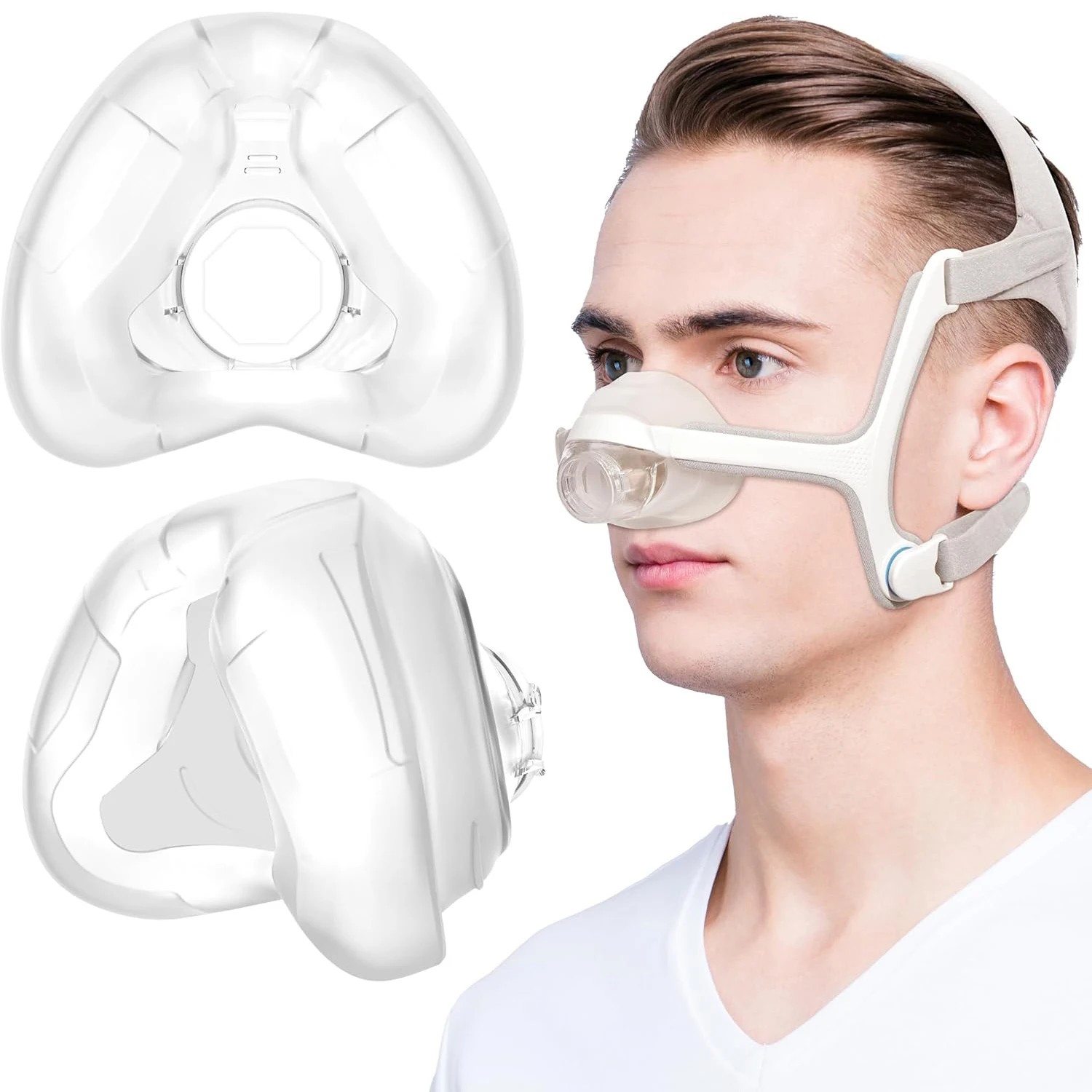

2/1 упаковка носовых подушечек CPAP для AirFit N20: надежная и легкая фиксация без следов давления, расходные материалы CPAP для ежедневного использования и замены