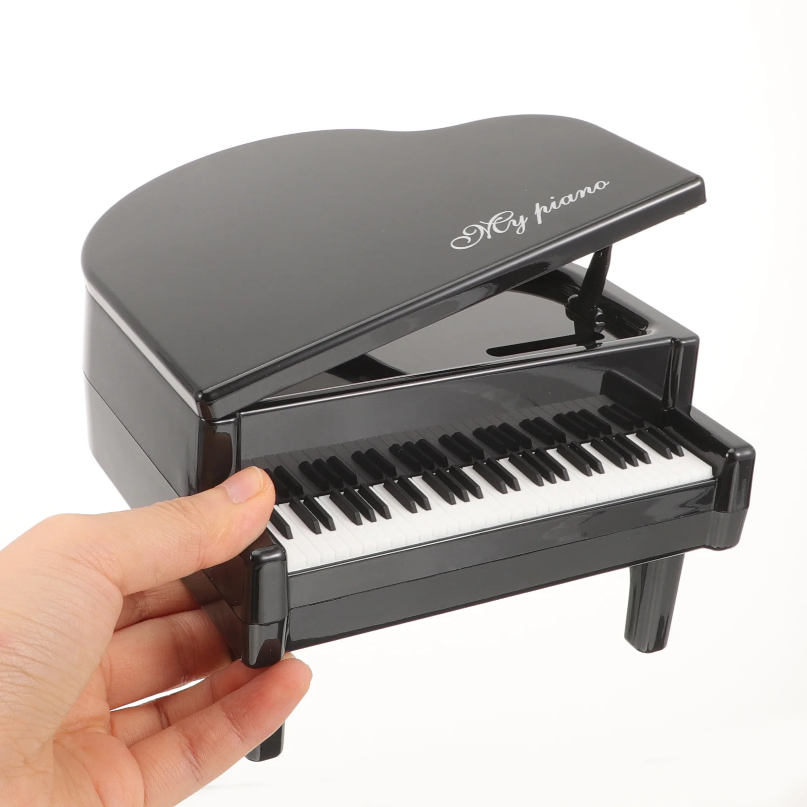 Creative Children's Piano Piggy Bank (black) Figurine Music Box Table Decor Plastic Money Storage Pot Keyboard