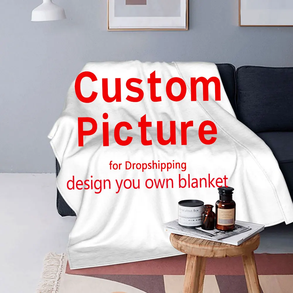 

Custom Personalized Photo Flannel Custom DIY Print on Demand Dropshipping Lightweight Blanket for Home Car Bed Cover