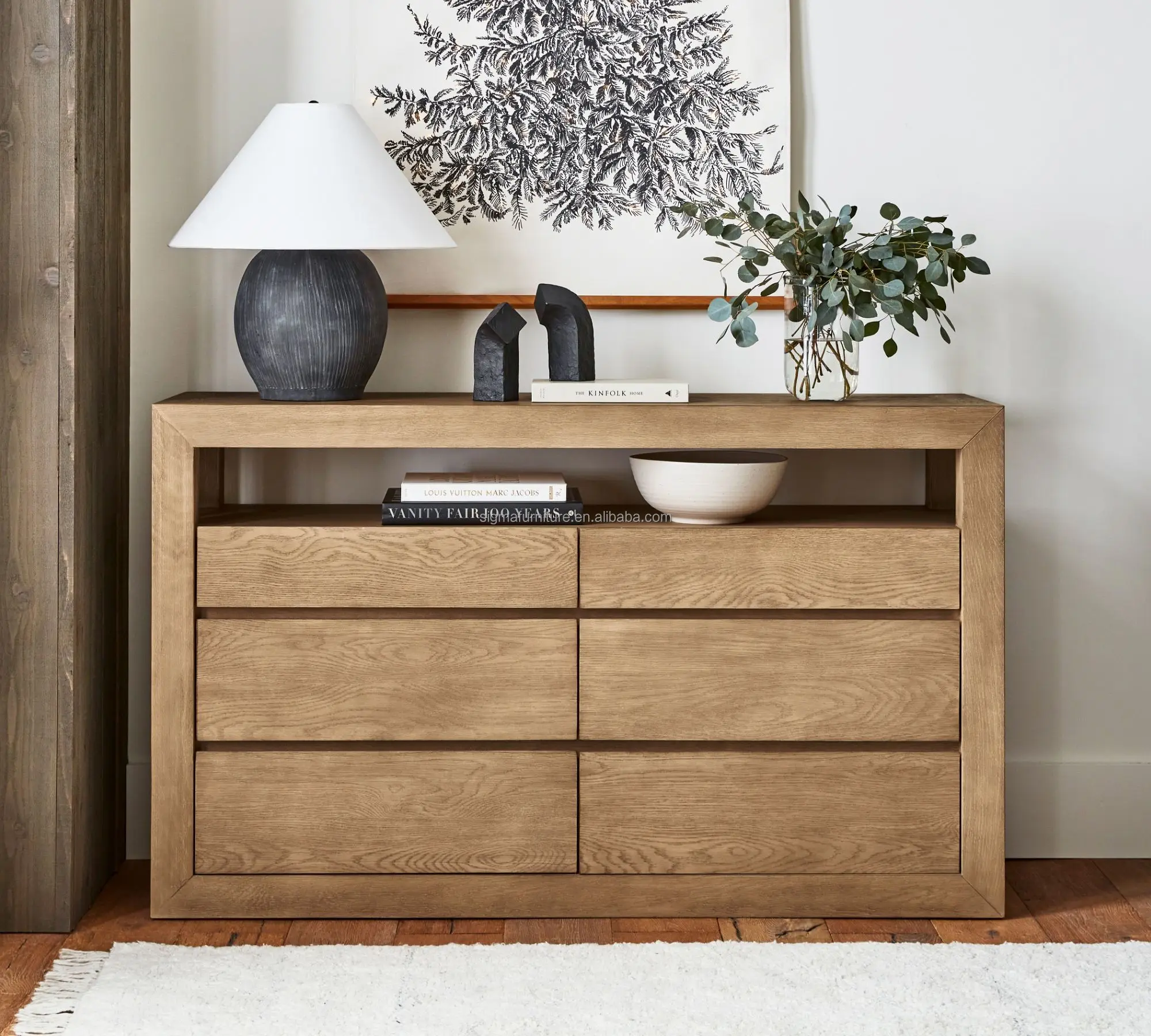 Dresser 6 Drawer Bedroom Furniture Wardrobe Cabinets Wooden Lockers