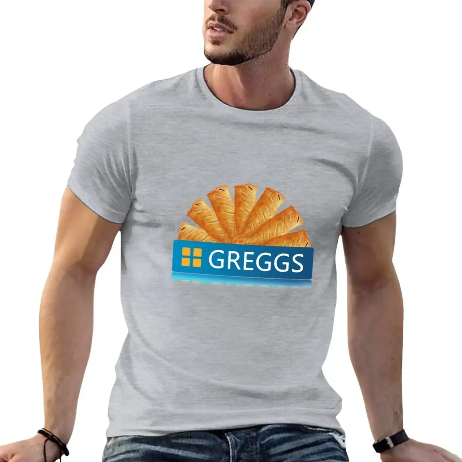 Animal Prinfor Boys Funnys Mens Clothes Greggs Style Sausage Rolls T Shirt Essential T-Shirt Oversized Graphic Men Clothing new