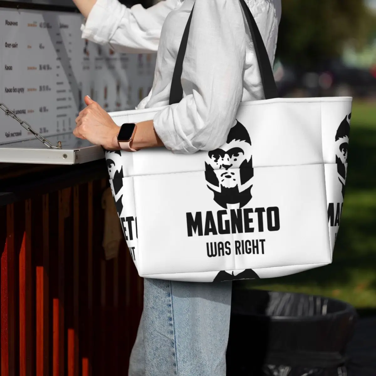 Magneto Was Right Beach Tote Bag Sport Gym Yoga Duffle Large Tote Bag Women Travel Bag Fitness bag