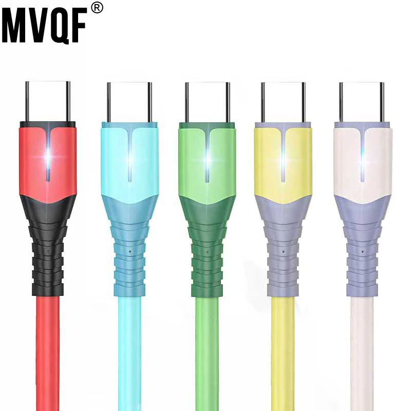 

MVQF USB Type C Cable 5A Fast Charging USB C Cable for Huawei Data Cord Charger USB Type C Cable for Xiaomi POCO M3 Samsung 1/2M