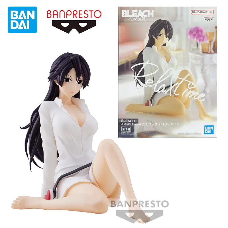 Bandai Banpresto Bleach Relax Time Bambietta Basterbine 12Cm Anime Original Action Figure Model Toy Birthday Gift Collection