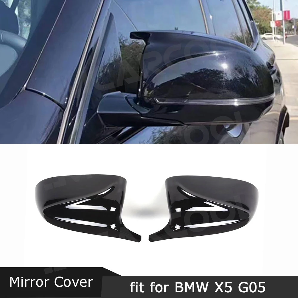 

JMCARCOOL Автомобильные накладки на зеркало бокового вида для BMW X5 G05 2019+ Сменный автомобильный Стайлинг, глянцевая черная крышка заднего бокового зеркала