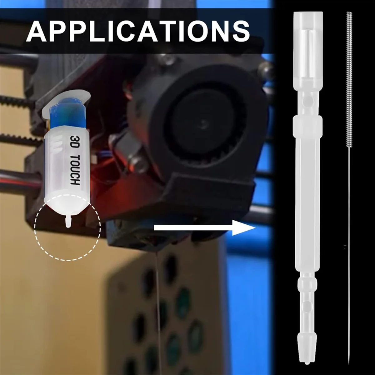 A002 10pcs BL Touch Probe Pin Replacement, Smart Automatic Bed Leveling Sensor Probe Tips,3D Printer Nozzle Cleaning Needles