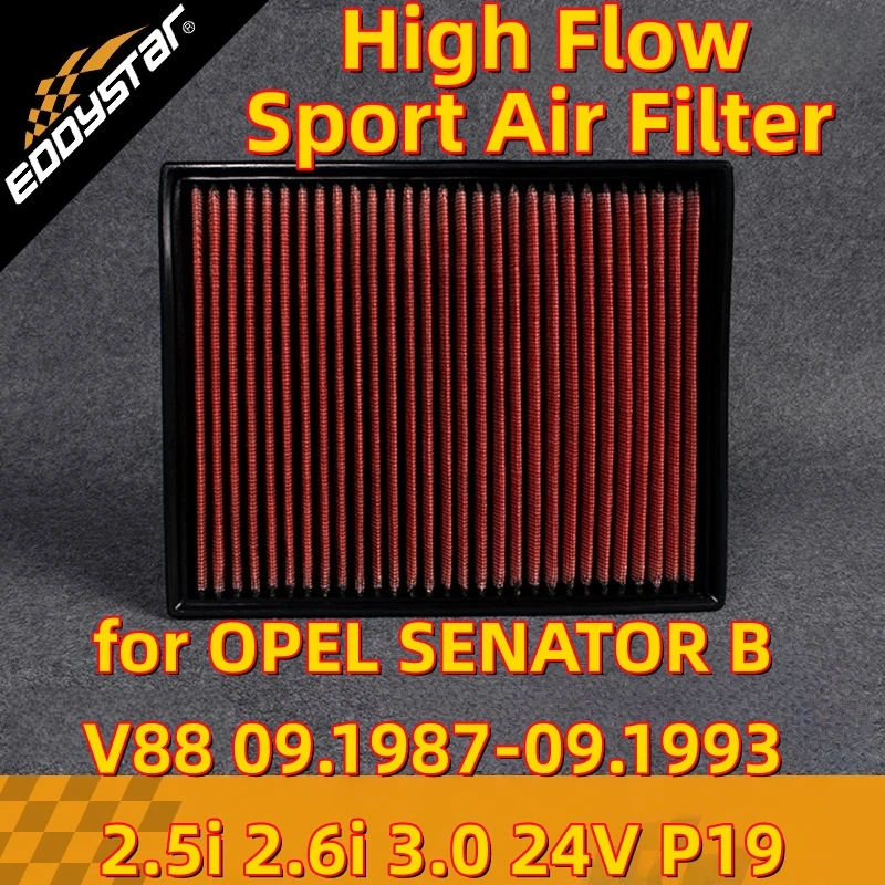 

Спортивный воздушный фильтр с высоким расходом для OPEL SENATOR B V88 09.1987-09.1993 2.5i 2.6i 3.0 24V P19 Моющиеся гоночные впускные фильтры