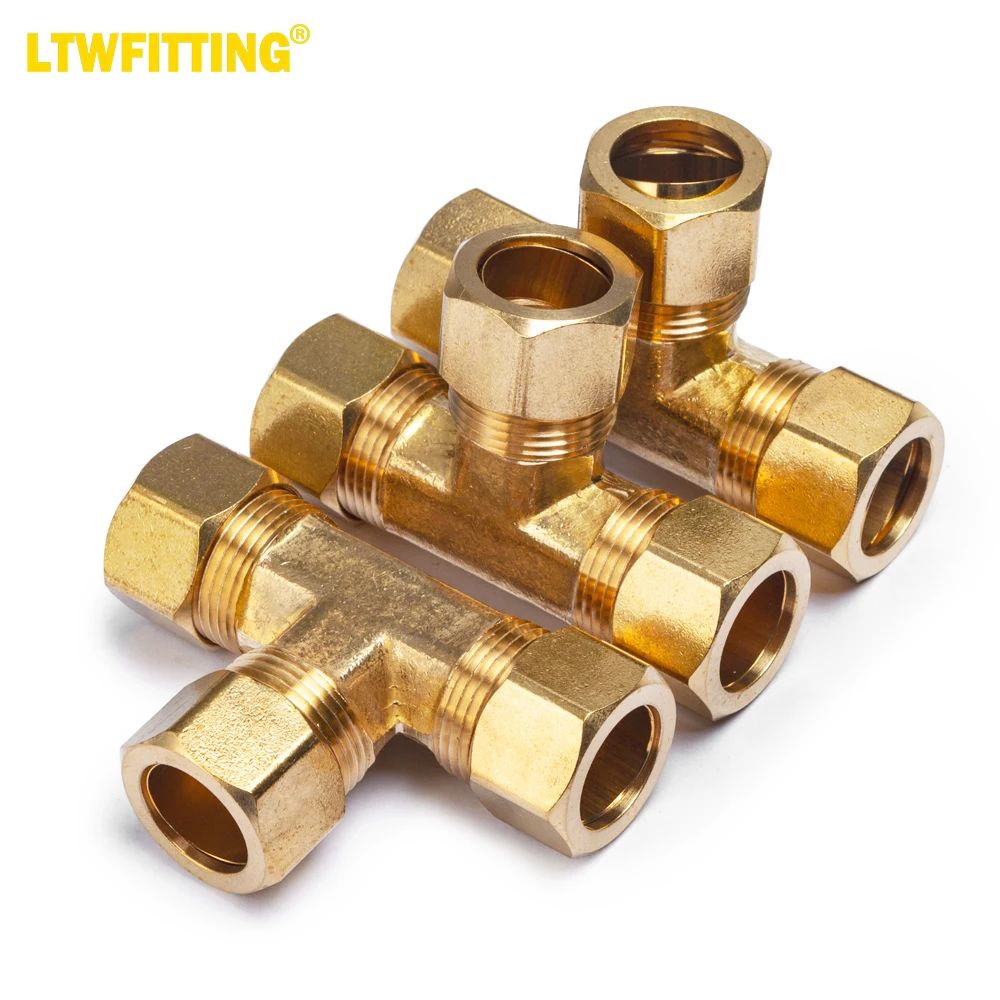 

LTWFITTING 5/8-Inch OD Compression Tee,Brass Compression Fitting(Pack of 3)