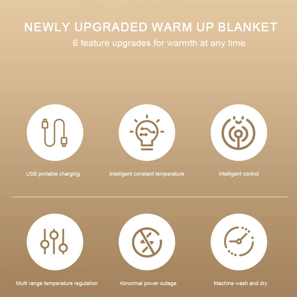 Heated Electric Blanket USB Heated Blanket 39 X 31 In Flannel Heating Blanket Fast Heating Warming Blanket for Home Office Use