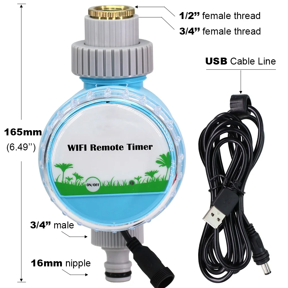 Garden WIFI Cellphone Remote Controller Automatic Irrigation Smart Water Timer Waterproof Indoor Outdoor Smart Tuya APP Support