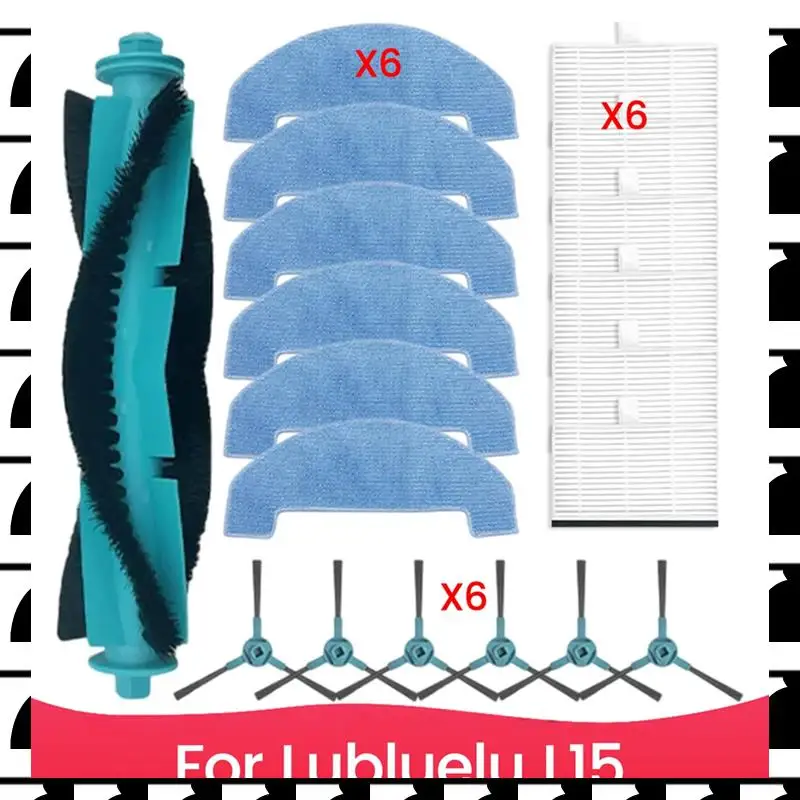 

A44U For Lubluelu L15 Vacuum Cleaner Replacement Parts Set Main Brush, Side Brushes, Filters Robot Vacuum Cleaner Accessories