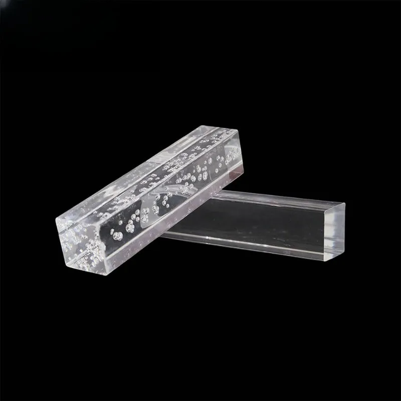 Acrylic bubble square rod High transparency PMMA light guiding square column with bubbles DIY