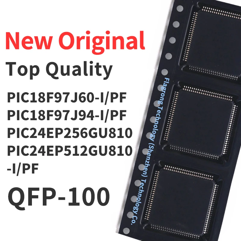 (1 Pcs) PIC18F97J60 PIC18F97J94 PIC24EP256GU810 PIC24EP512GU810 -I/PF QFP-100 Chip IC New Original