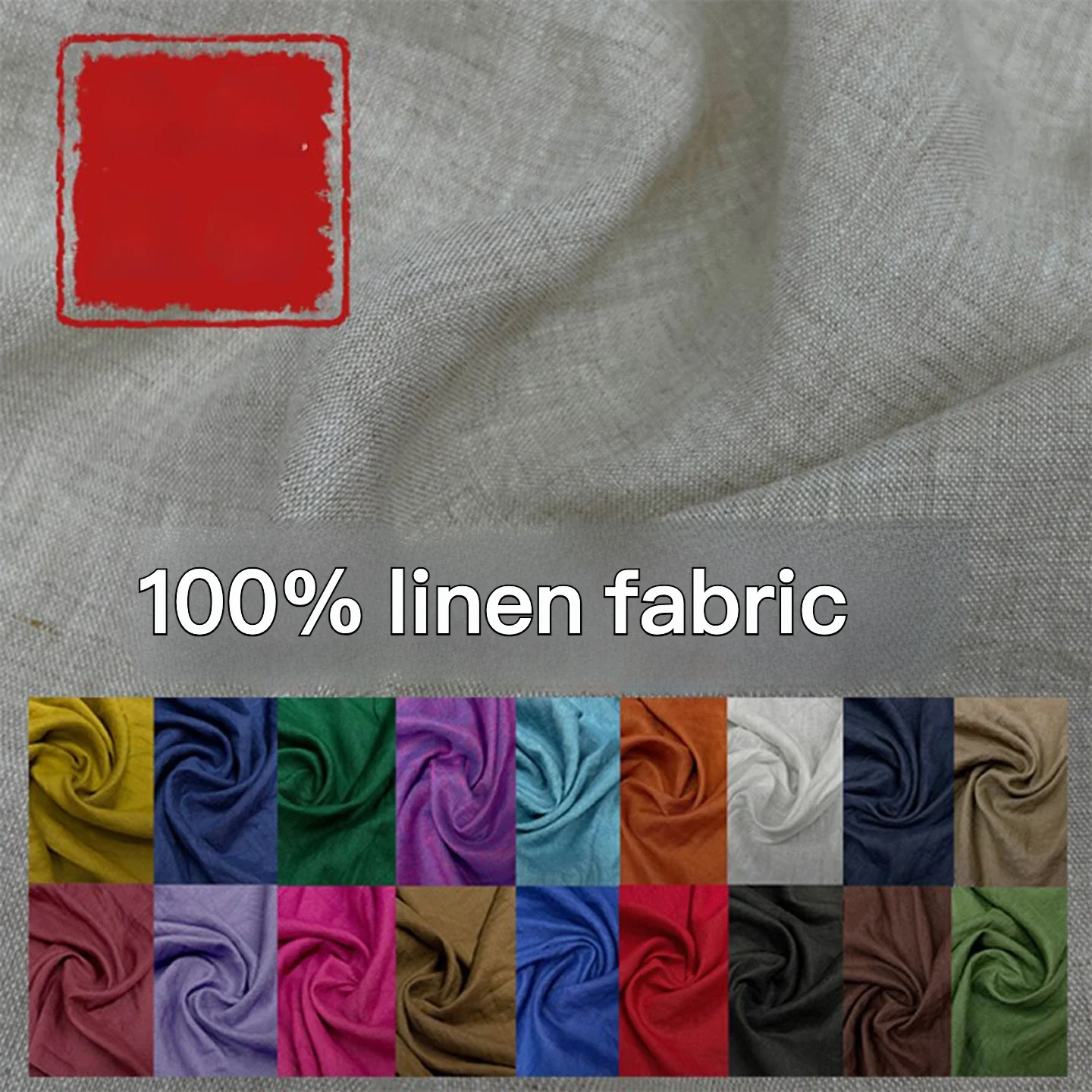 Tela de lino puro 14s con acabado lavado a la piedra, material premium para primavera y verano, ideal para pantalones, camisas, blusas y prendas de vestir, tela para costura DIY.