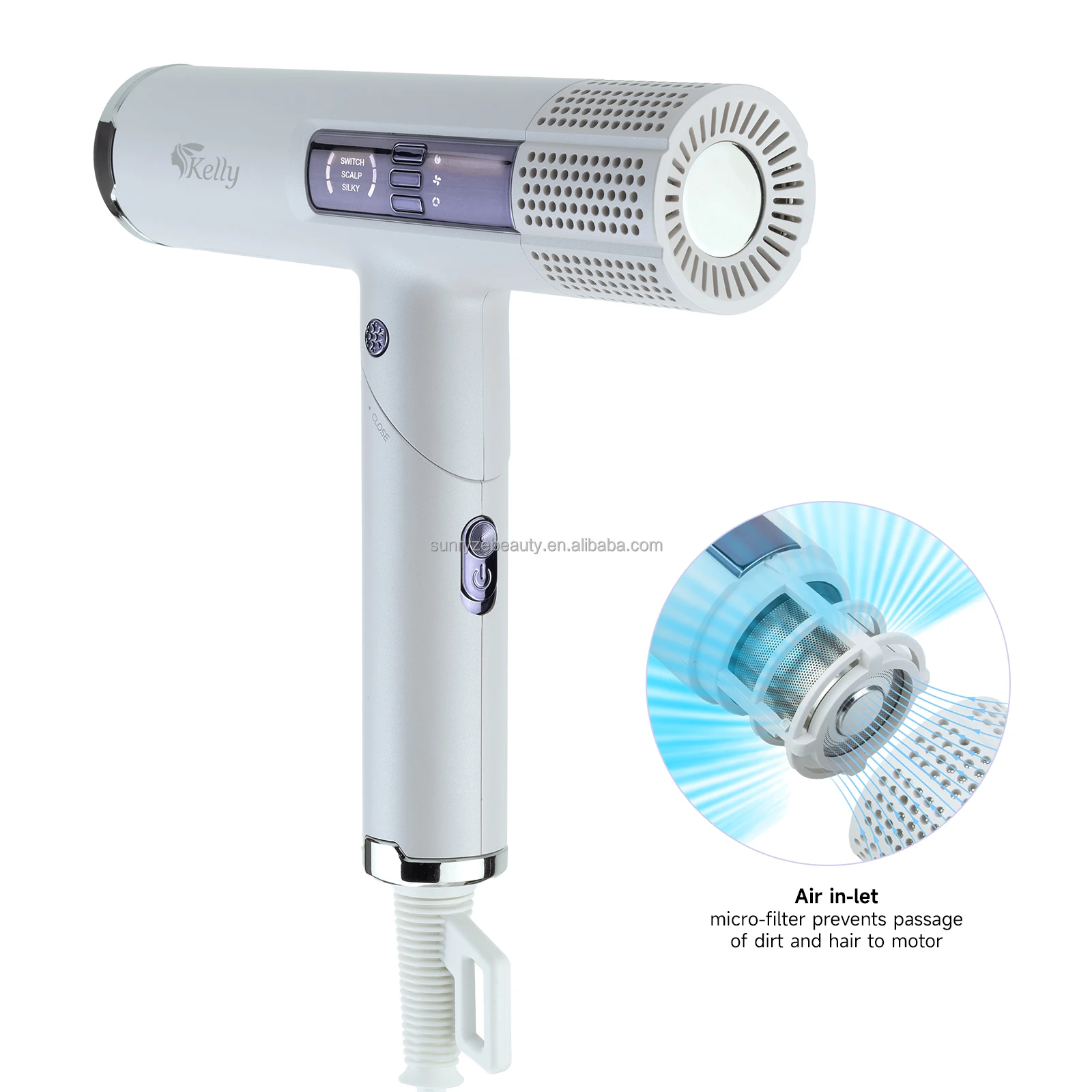 Secador de Cabelo Dobrável para Salão, 110.000 RPM, Secador de Cabelo de Alta Velocidade com Plasma Infravermelho e Aroma, Secador de Cabelo Profissional