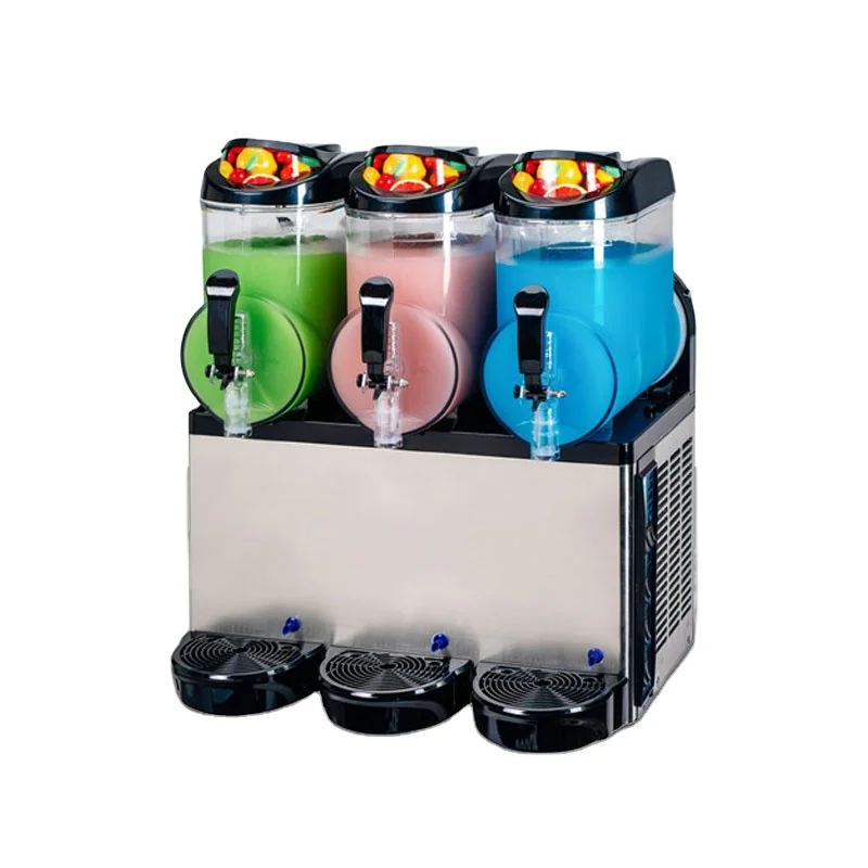 3 bowl slush-machine 3 tank commercial granita frozen slushy slushee slush puppie ice cream making machine